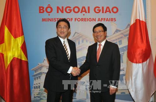 ທ່ານຮອງນາຍົກລັດຖະມົນຕີຟ້າມບິ່ງມິງເຈລະຈາກັບລັດຖະມົນຕີການຕ່າງປະເທດຍີີ່ປຸ່ນ